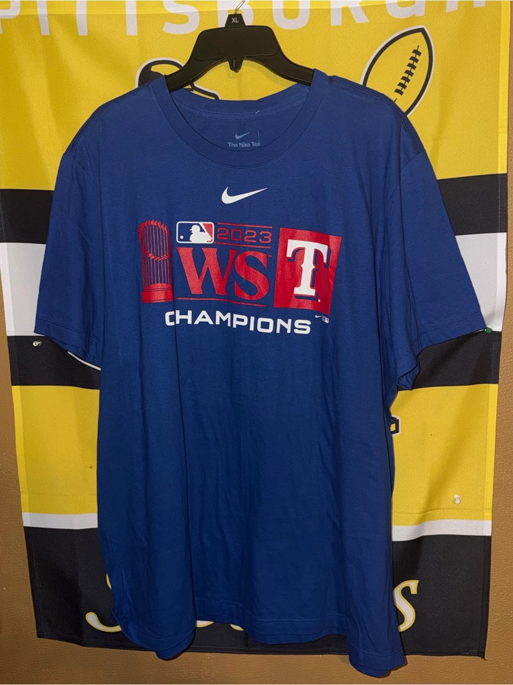 Nike MLB Baseball Texas Rangers 2023 World Series Champions T Shirt Men’s XXL NW